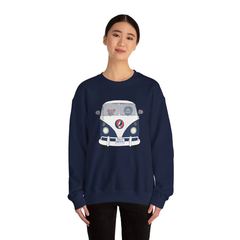 Grateful Dead - Jerry's Takin' The Bus Life is dead. Crewneck Sweatshirt - StealieShop